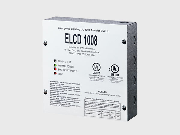 An emergency lighting transfer device